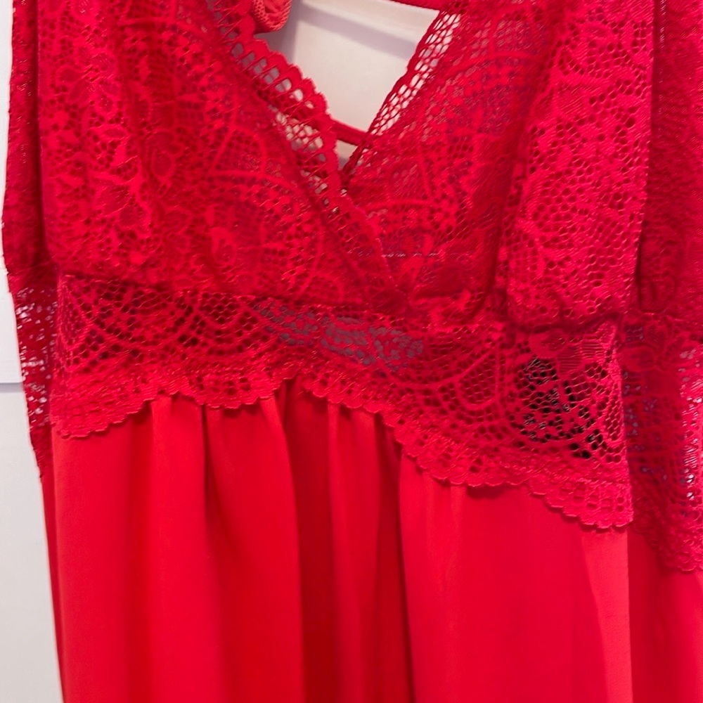 INC International Concepts Red Lace Chemise